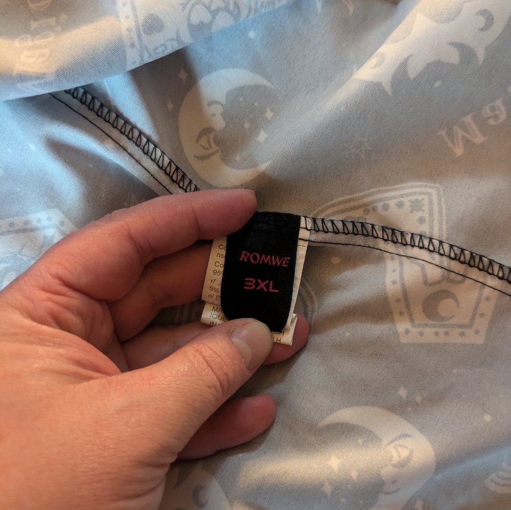 Romwe skirt 3xl with bats, suns, moons, and coffins